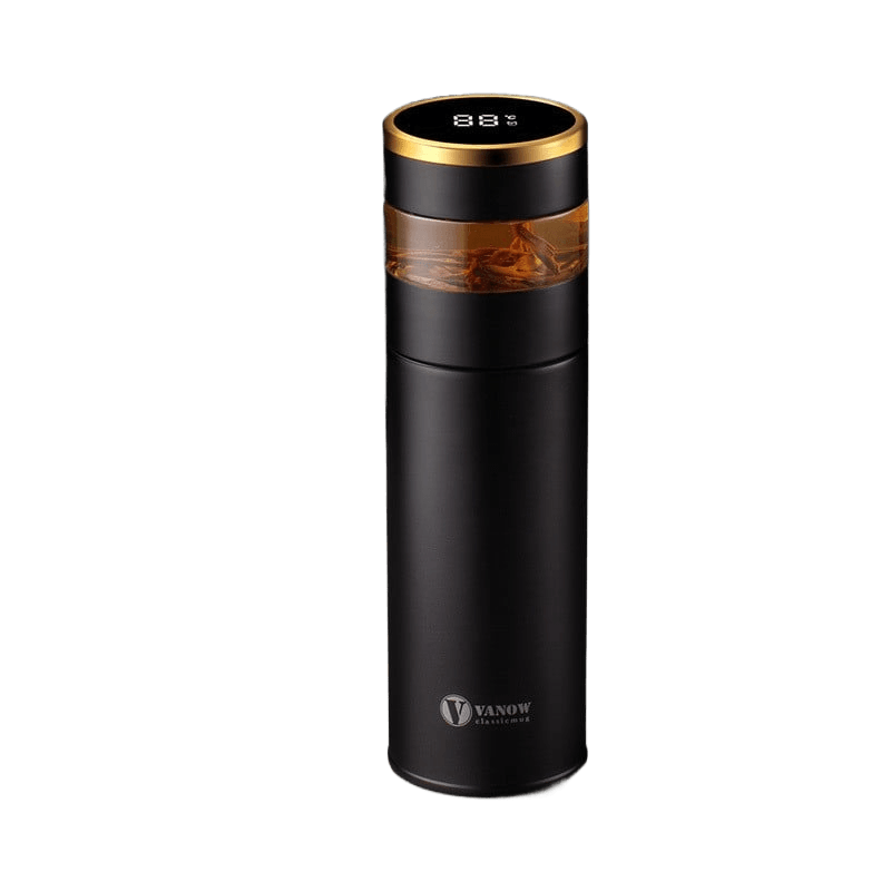 Smart Temperature Display Vacuum Insulated Cup with Tea Strainer - Price Value Store