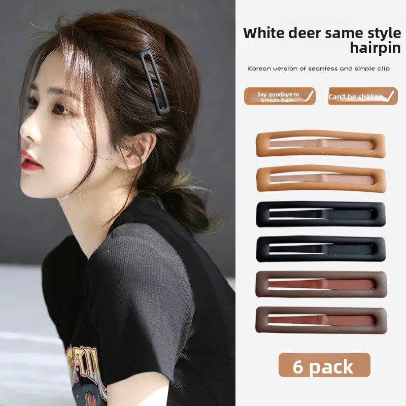Matte Push-Type Long Hair Clips