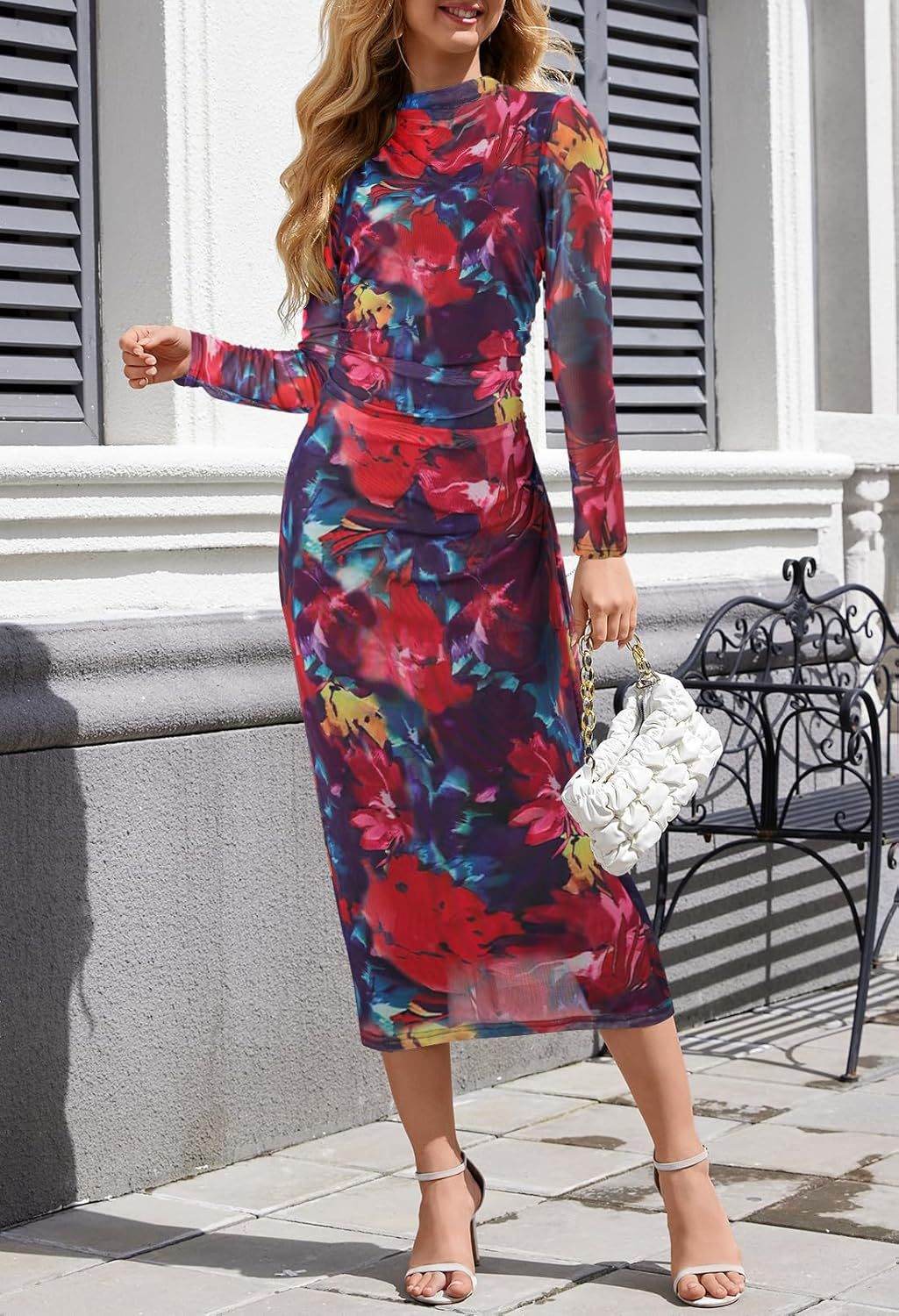 Women's Long-Sleeved Tie-Dye Elegant dress - Price Value Store