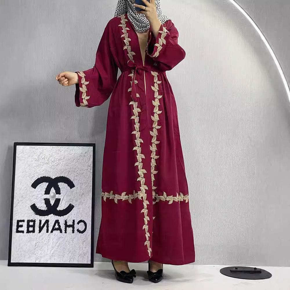 Elegant Embroidered Cardigan Robe for Women - Price Value Store