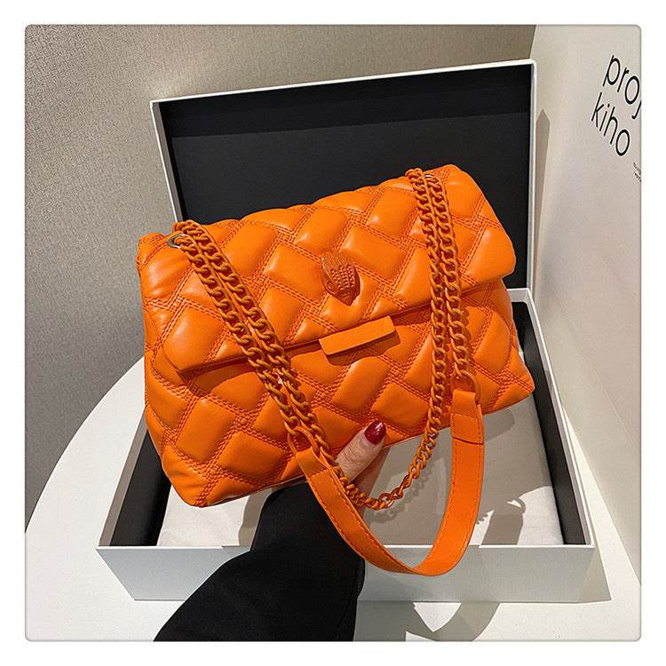 New fashion Chanel style handbag popular simple PU shoulder messenger bag daily versatile rhombus women's bag wholesale - Price Value Store