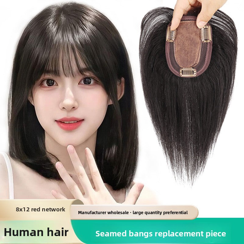 Invisible Straight Human Hair Wig Piece for Women