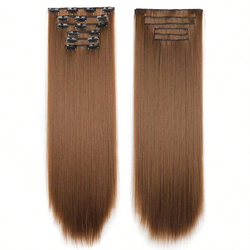 Long straight black hair wig for women