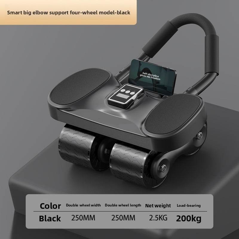 Factory Direct sales automatic rebound multifunctional abdominal wheel elbow support intelligent counting abdominal muscle fitness equipment - Price Value Store