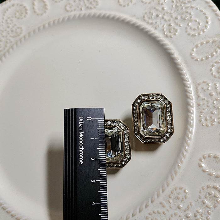 vintage Crystal Multi-layer Chain Lion Head Heavy Industry Necklace Female Geometric Earrings Ear Clip Set Female - Price Value Store