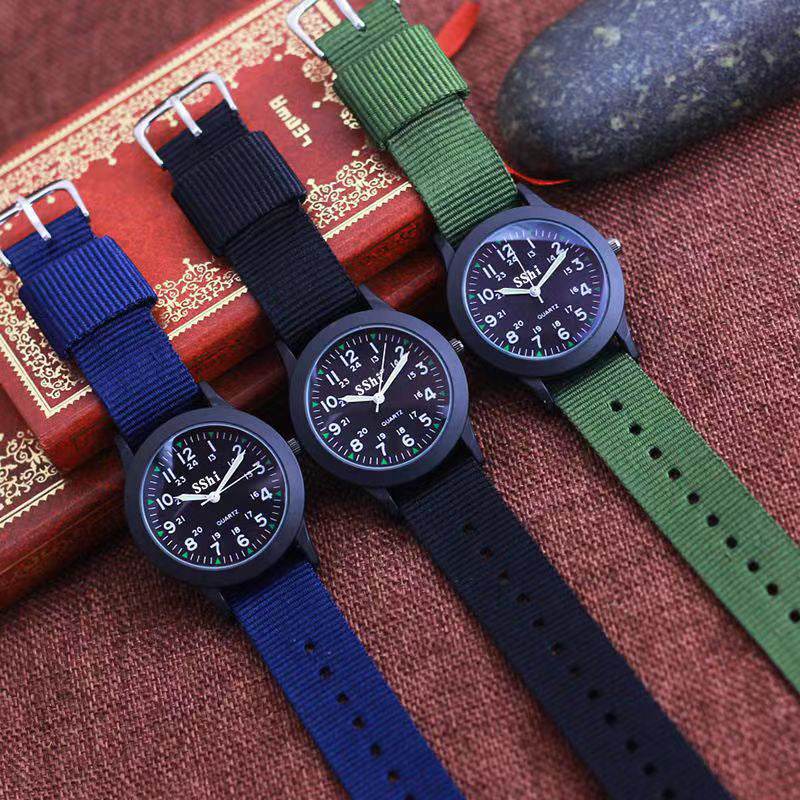 Men's Casual Canvas Quartz Watch with Round Dial - Price Value Store
