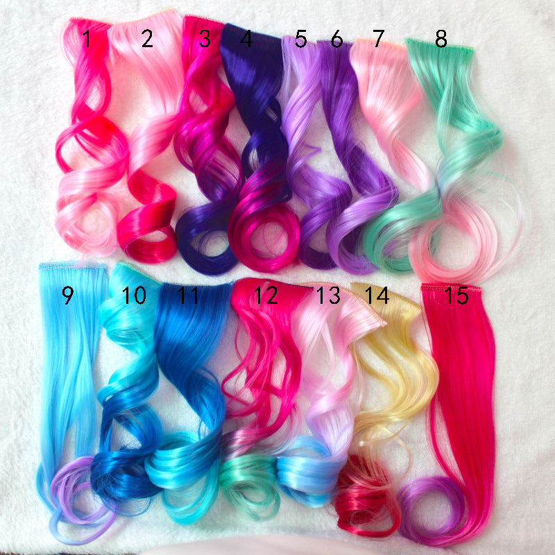Gradient Curly Synthetic Hairpiece for DIY Hair Accessories