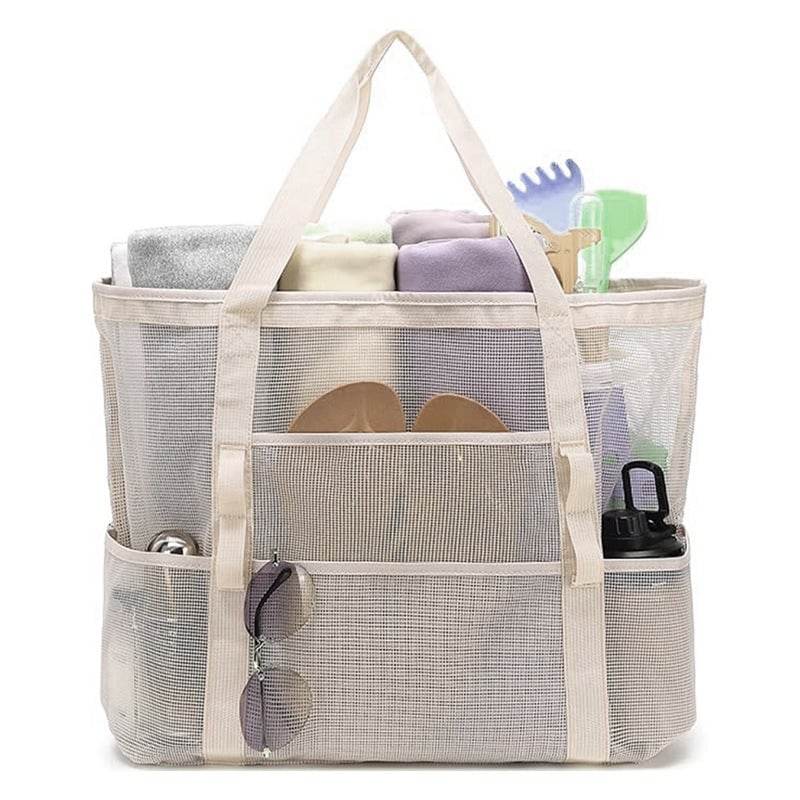 Large Capacity Foldable Mesh Beach Bag for Swimming and Travel - Price Value Store