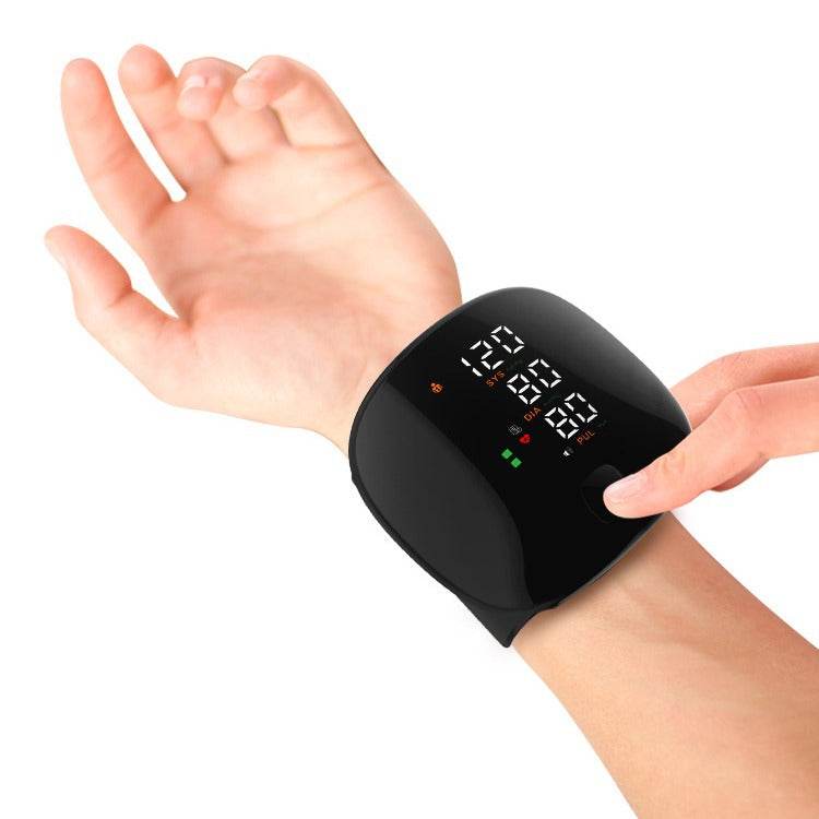 in stock Wrist Voice Blood Pressure Meter Home Electronic Blood Pressure Meter Chinese and English Voice Smart Wrist Blood Pressure Meter - Price Value Store