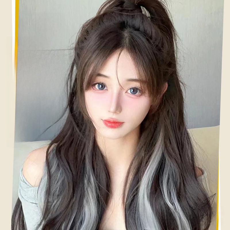 Colorful Hair Extension Piece High Temperature Silk