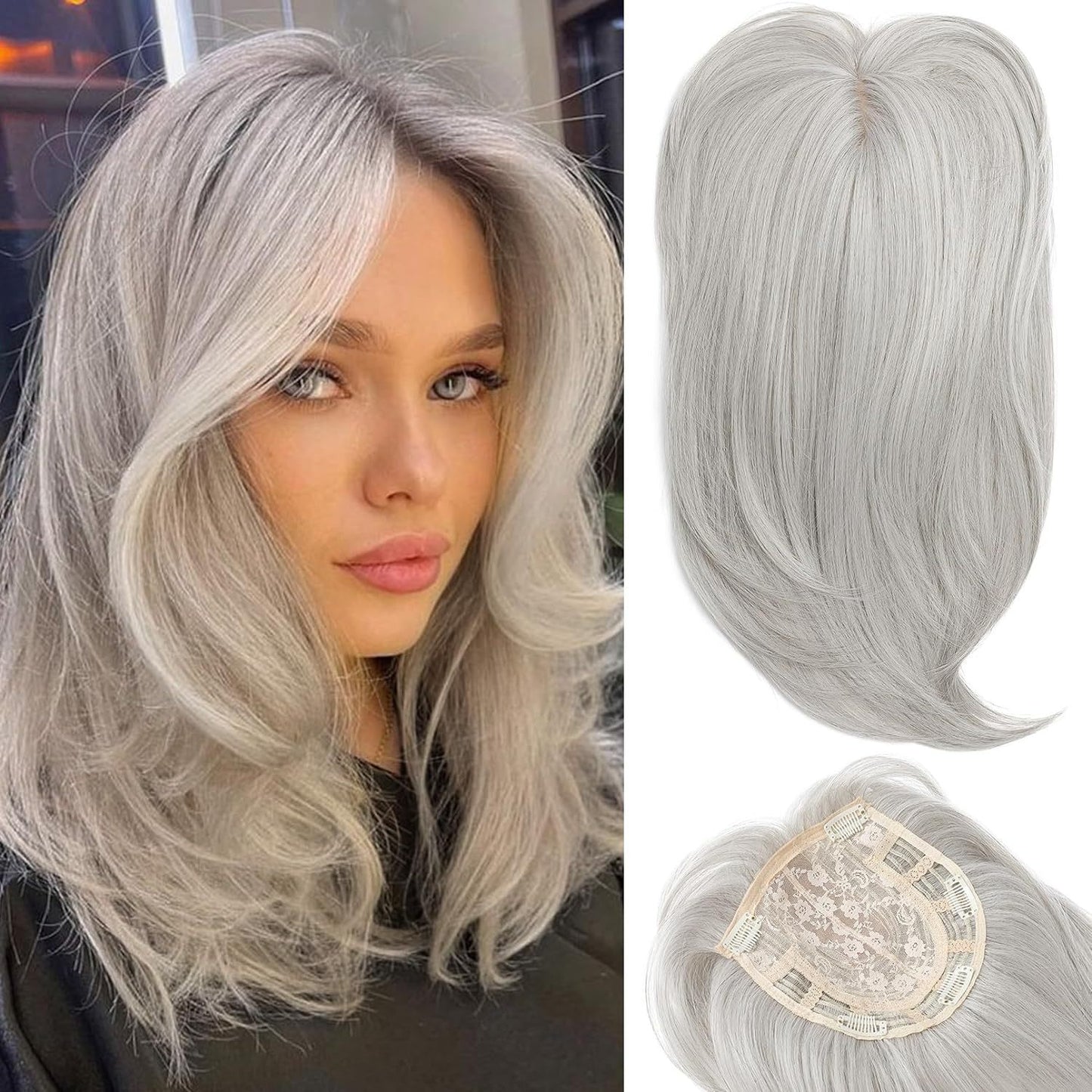 A wig for hair replacement on the top of the head