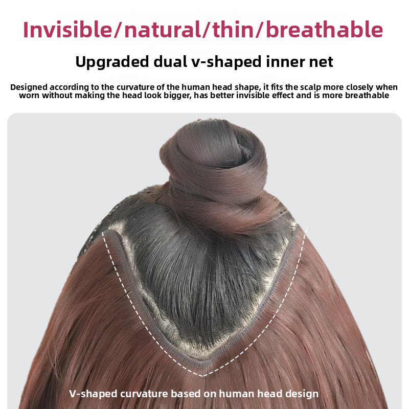Long roll one-piece wig pieces