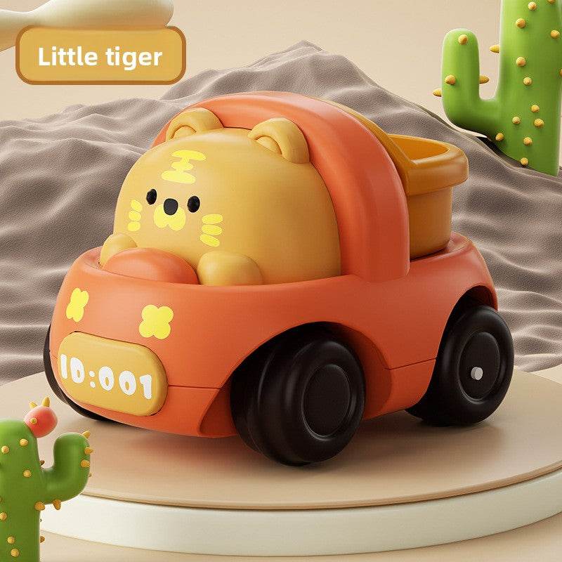 Inertia Cartoon Animal Engineering Vehicle Toy Set for Kids - Price Value Store
