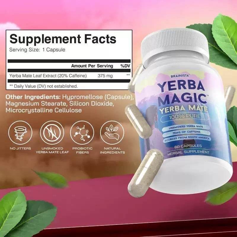 Yerba mate tea capsule bottle - Price Value Store