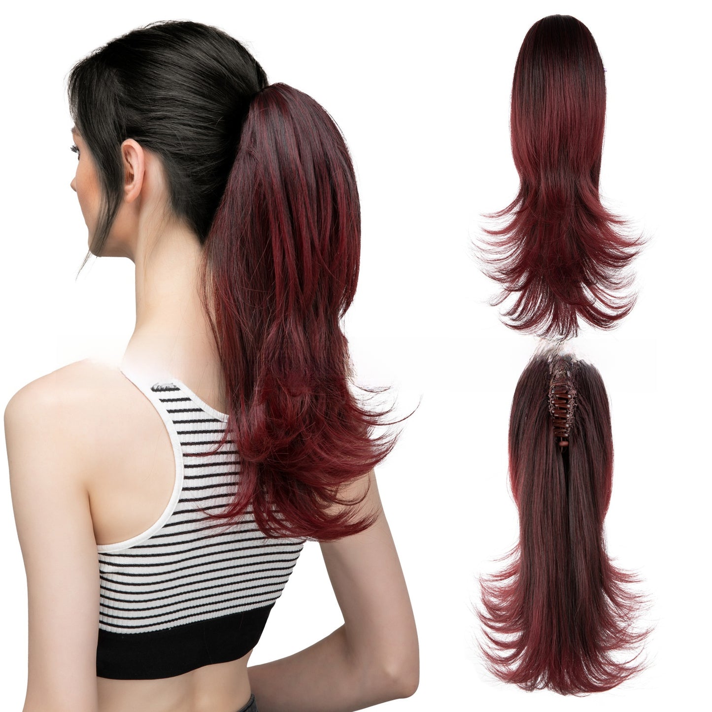 Synthetic Hair Clip-on Ponytail