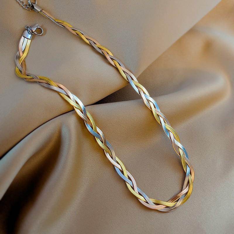 Clavicle Necklace Titanium Steel Color Preserving - Price Value Store