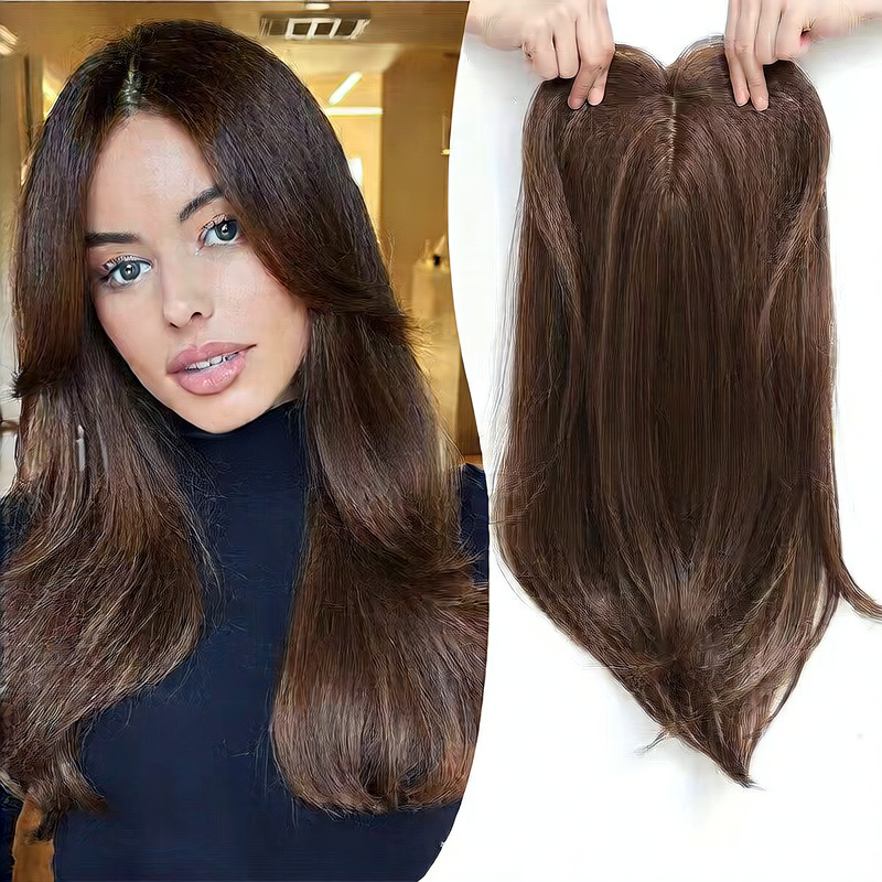 A wig for hair replacement on the top of the head