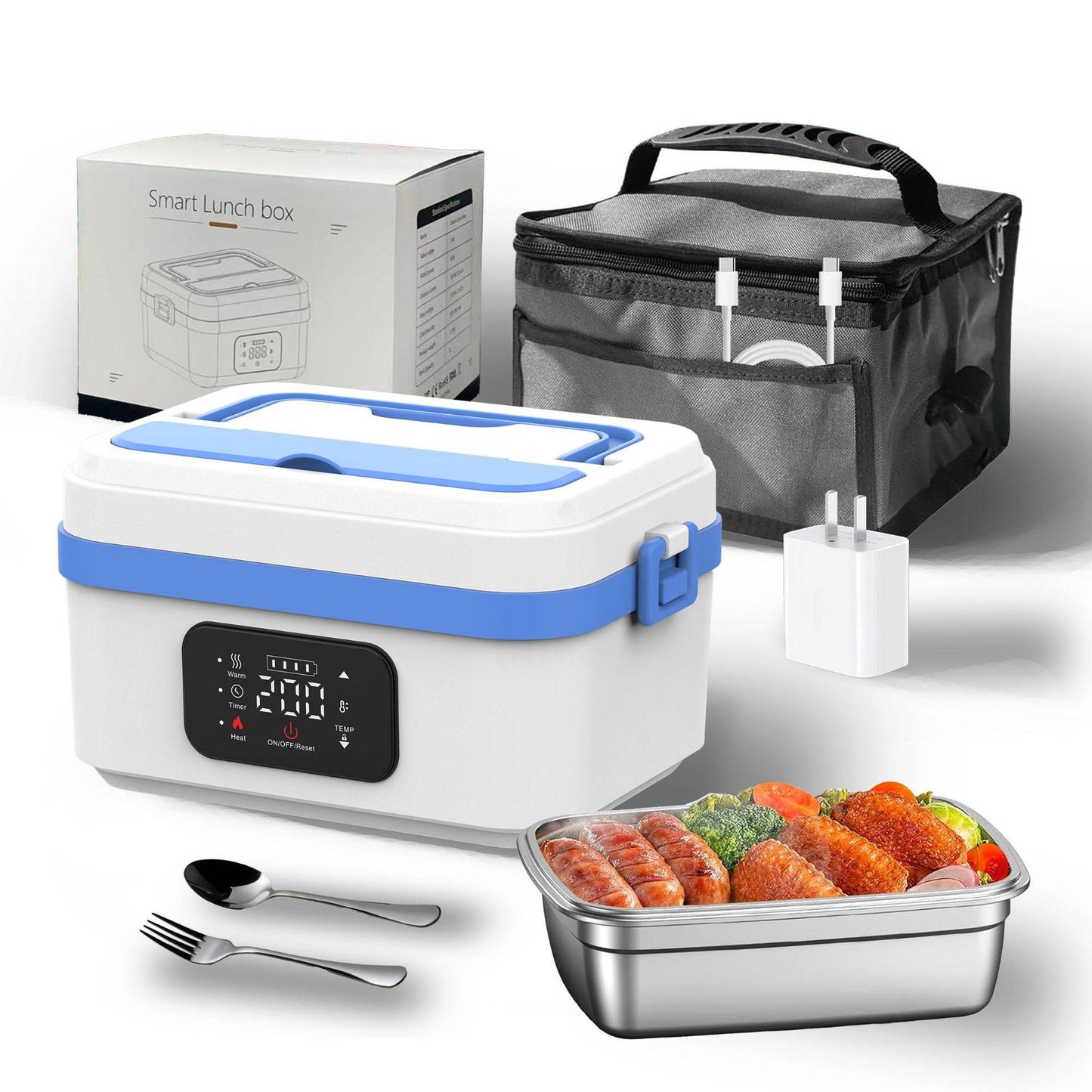 USB Charging Insulation Lunch Box with Wireless Heating - Price Value Store