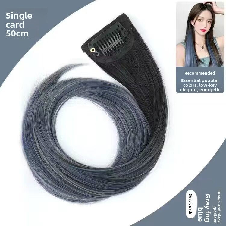 Wig female piece dyed gradient hair piece