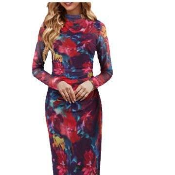 Women's Long-Sleeved Tie-Dye Elegant dress - Price Value Store