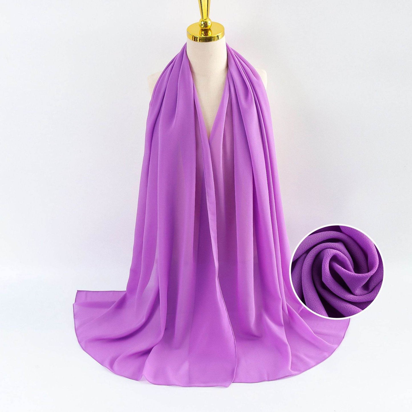 Elegant Pearl Chiffon Scarf for Women - Price Value Store
