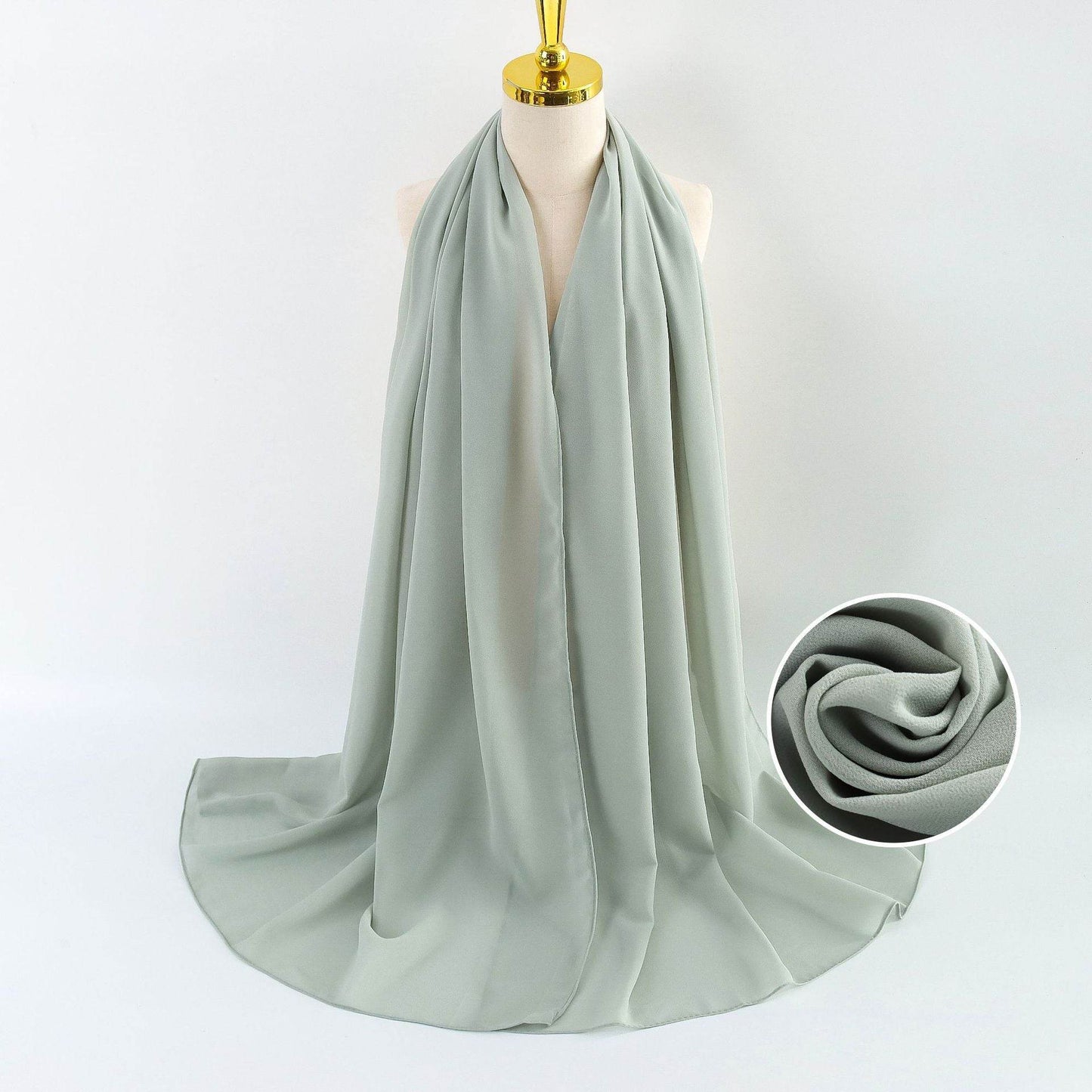 Elegant Pearl Chiffon Scarf for Women - Price Value Store