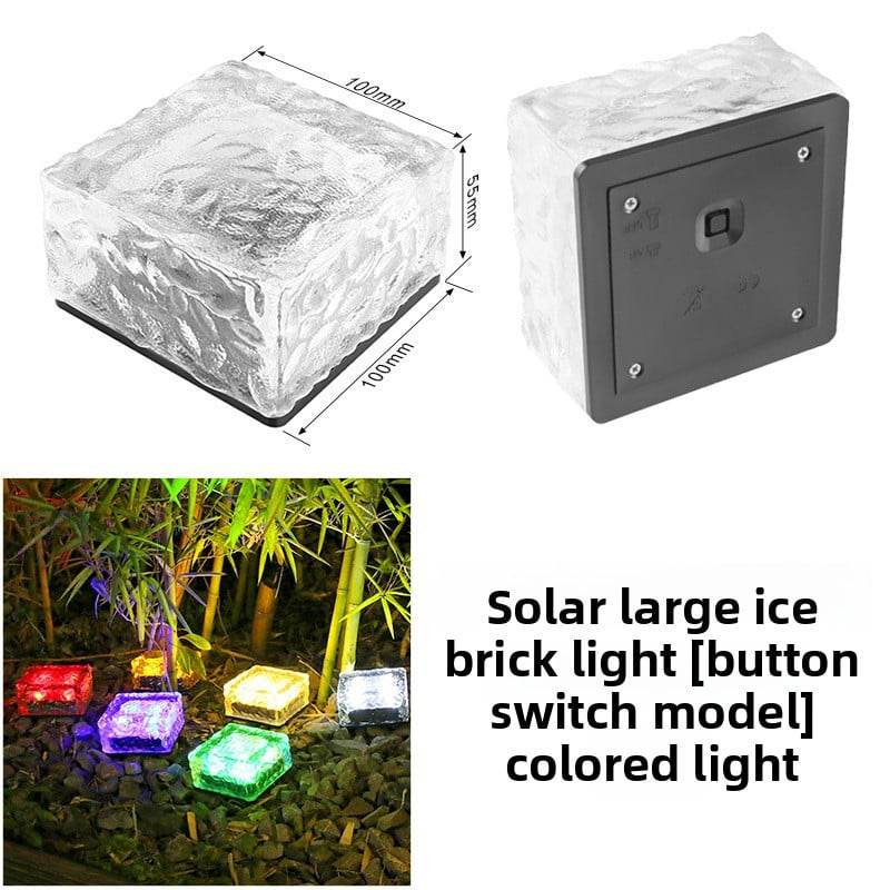 Solar-Powered Outdoor Ice Brick Lamp - Price Value Store