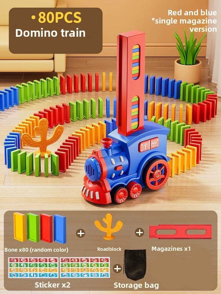 Children's automatic domino distribution train toy - Price Value Store