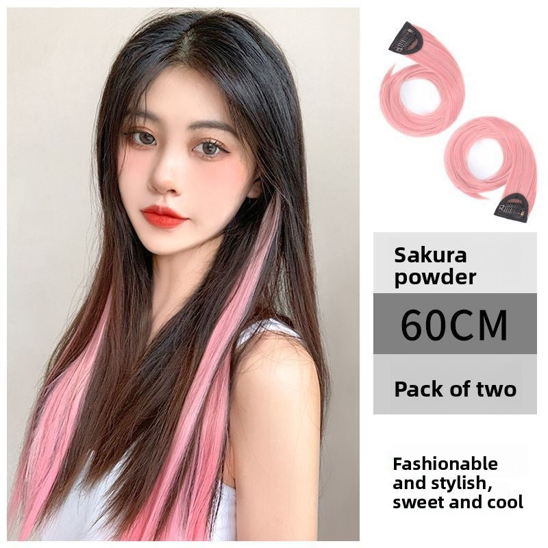 Wig female piece dyed gradient hair piece