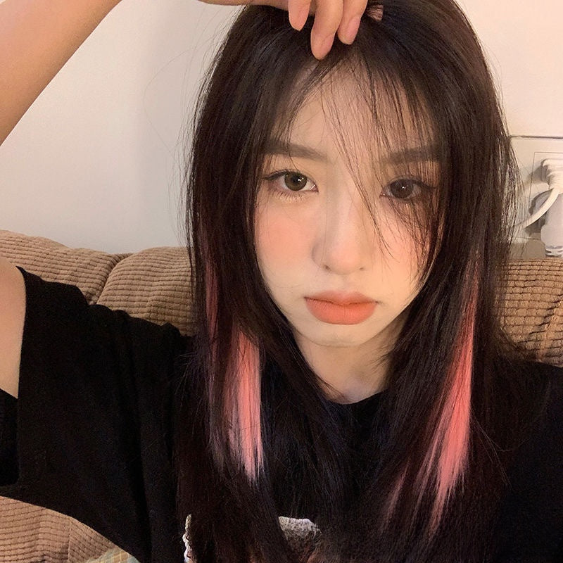 Colorful Hair Extension Piece High Temperature Silk