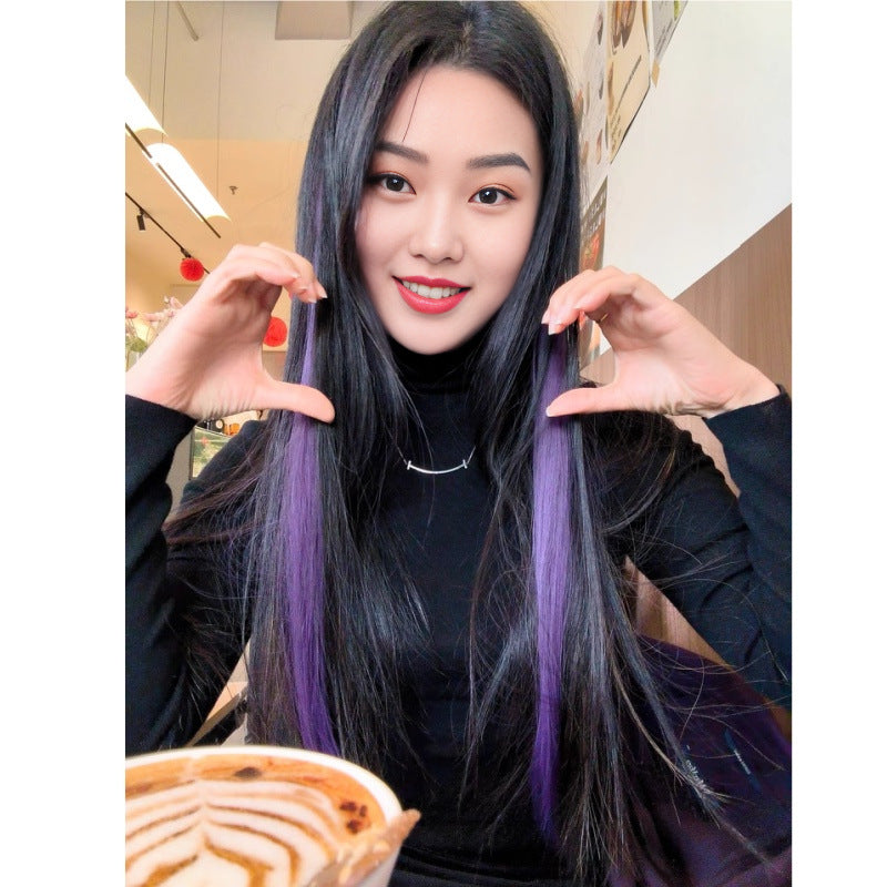 Wig pieces are dyed and dyed in various lengths