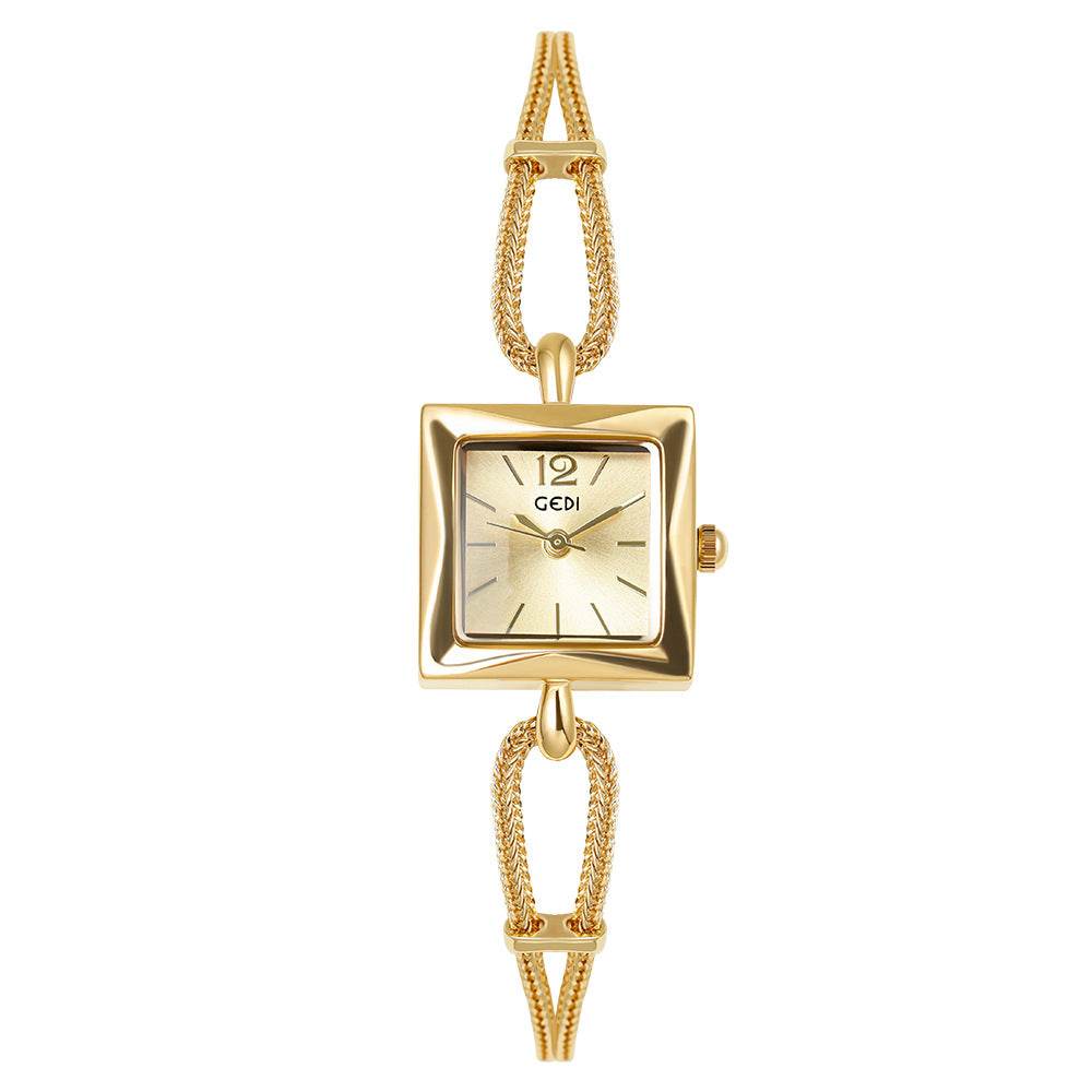 gedi vintage small sugar Cube Ladies' simple and elegant bracelet watch - Price Value Store
