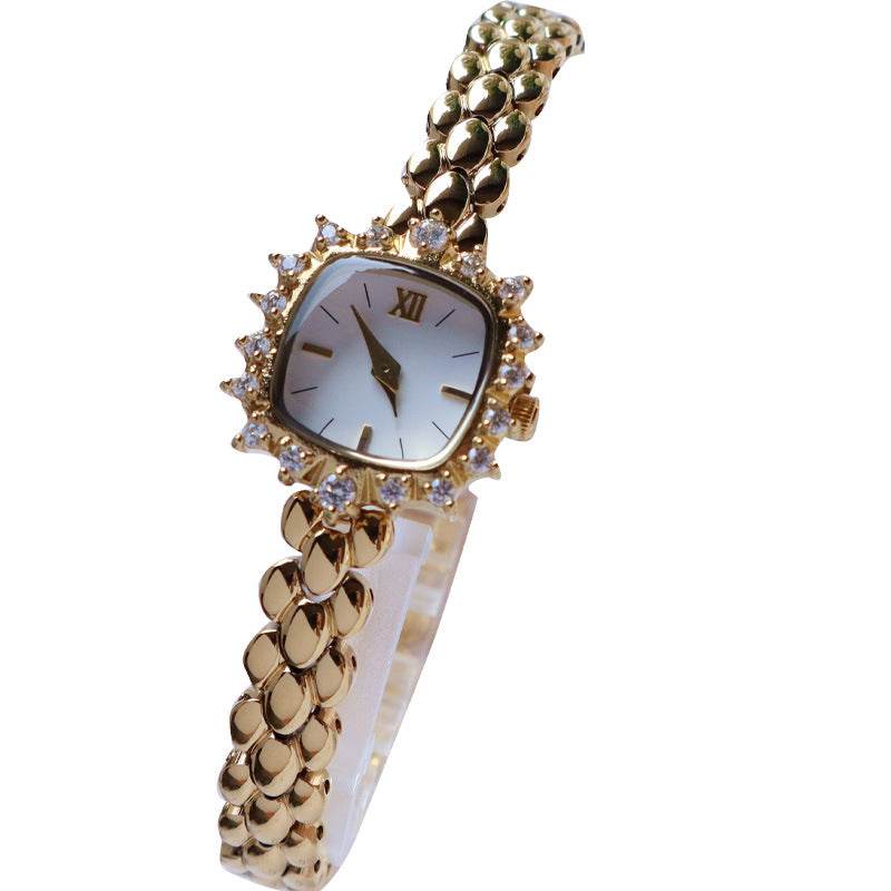 Fashionable fine-chain quartz square watch for ladies - Price Value Store