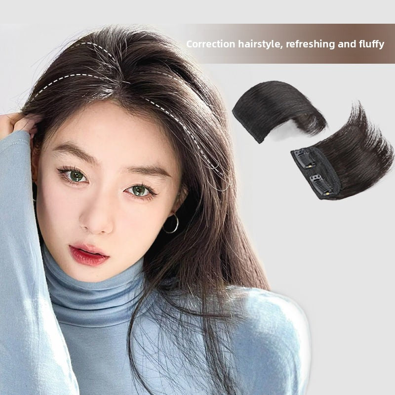 one piece invisible pad hair root two side fluffy wig piece female