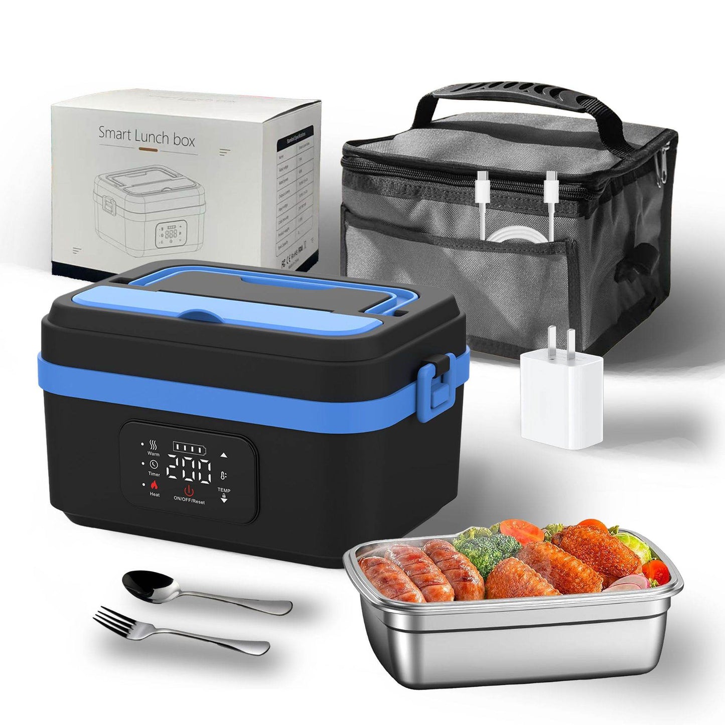 USB Charging Insulation Lunch Box with Wireless Heating - Price Value Store