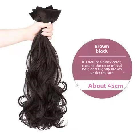 Three-Piece Seamless Fluffy Synthetic Hair Wig
