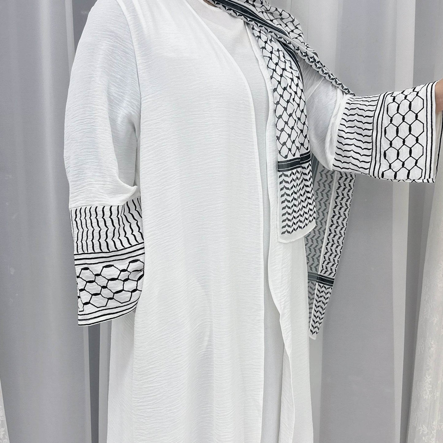 Embroidered tassel cardigan robe - Price Value Store