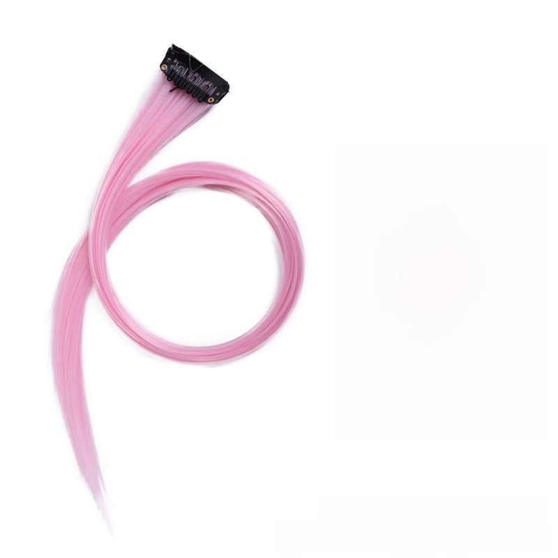 Colorful Hair Extension Piece High Temperature Silk