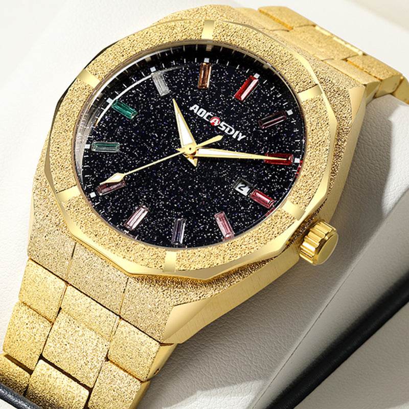 Full diamond luxury oak men's watch - Price Value Store