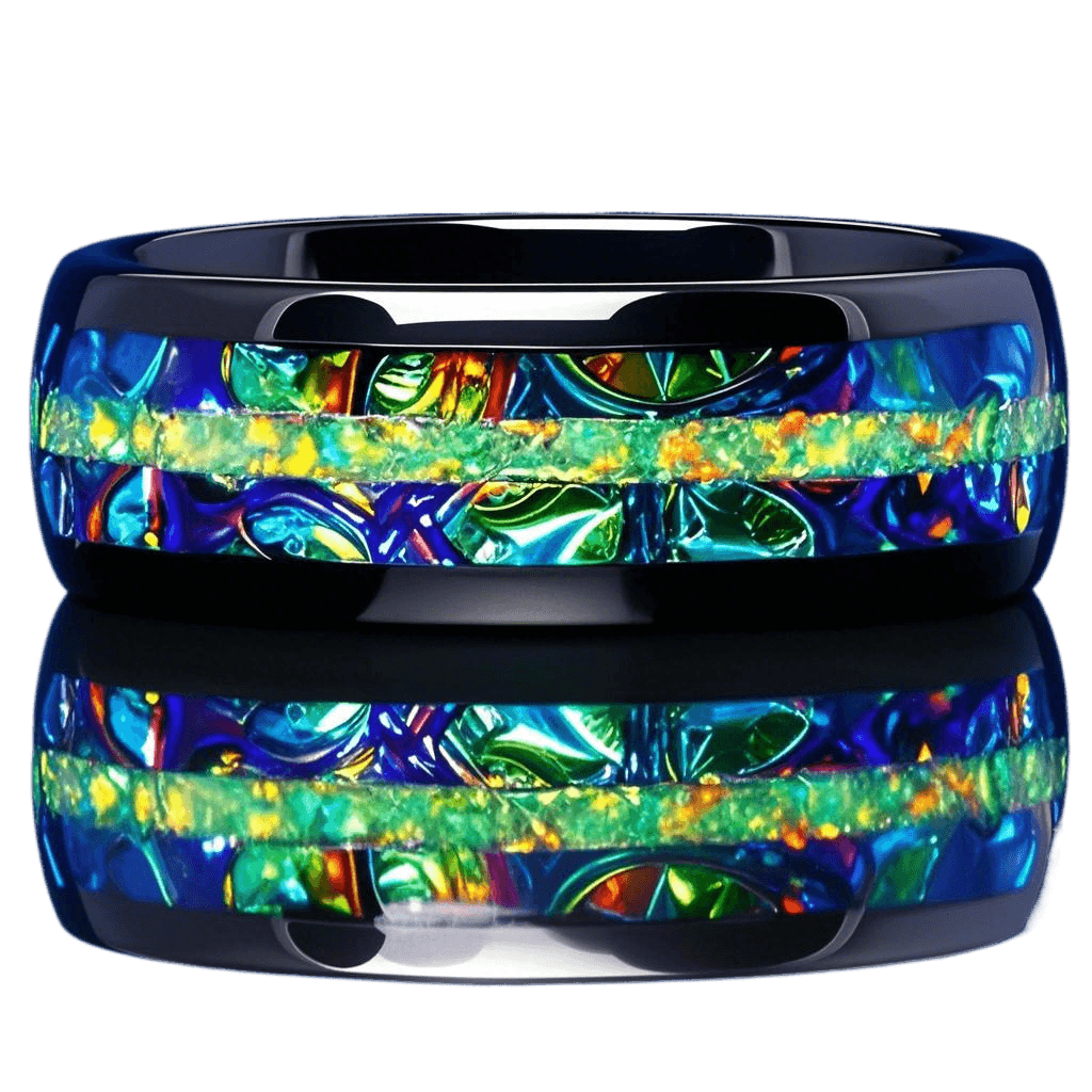 Green Opal Stainless Steel Ring - Price Value Store