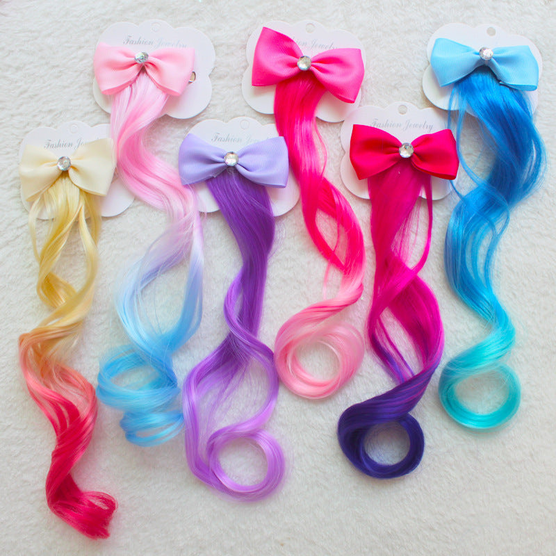 Gradient Curly Synthetic Hairpiece for DIY Hair Accessories