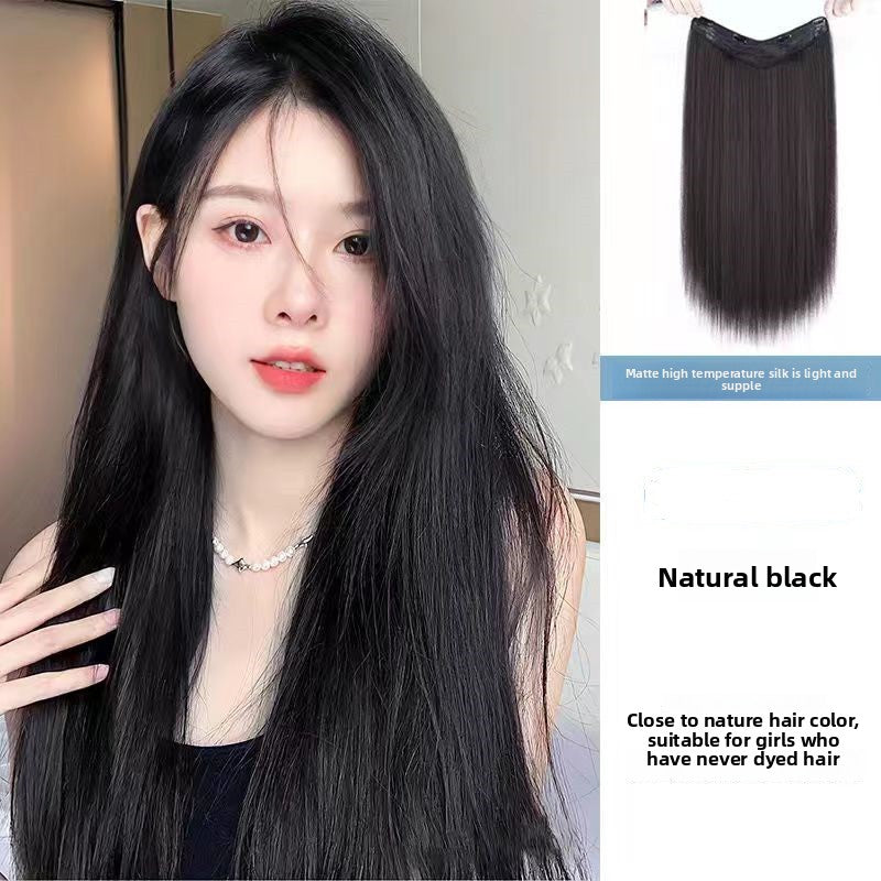 Women's V-Shaped Long Curly Invisible Hair Extension Patch