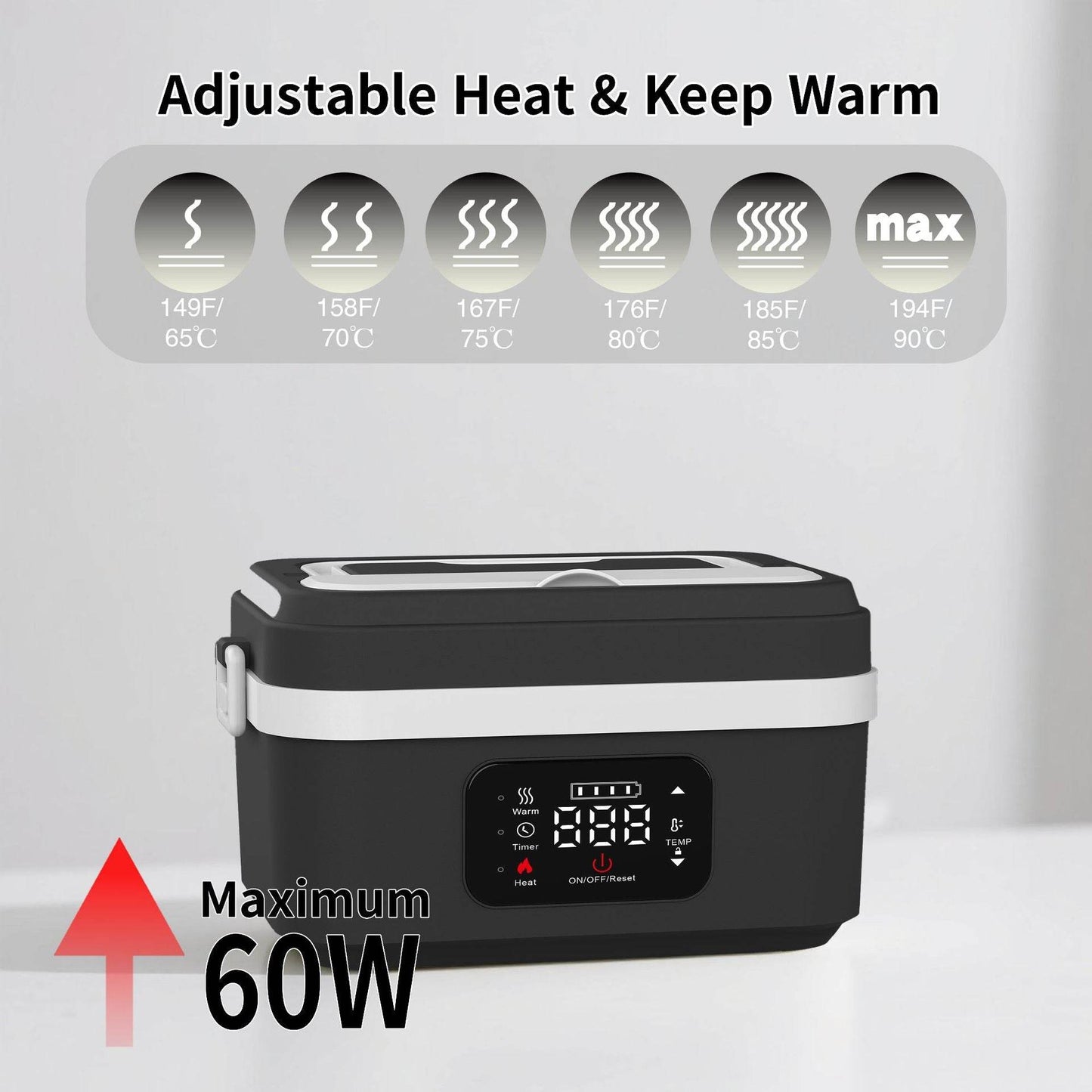 USB Charging Insulation Lunch Box with Wireless Heating - Price Value Store