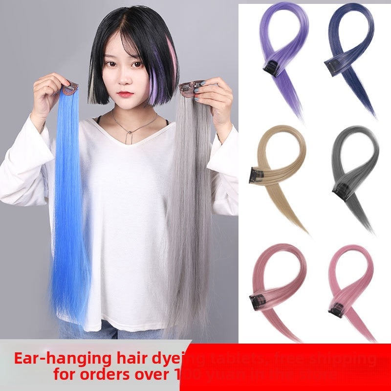 Wig pieces with ear dye