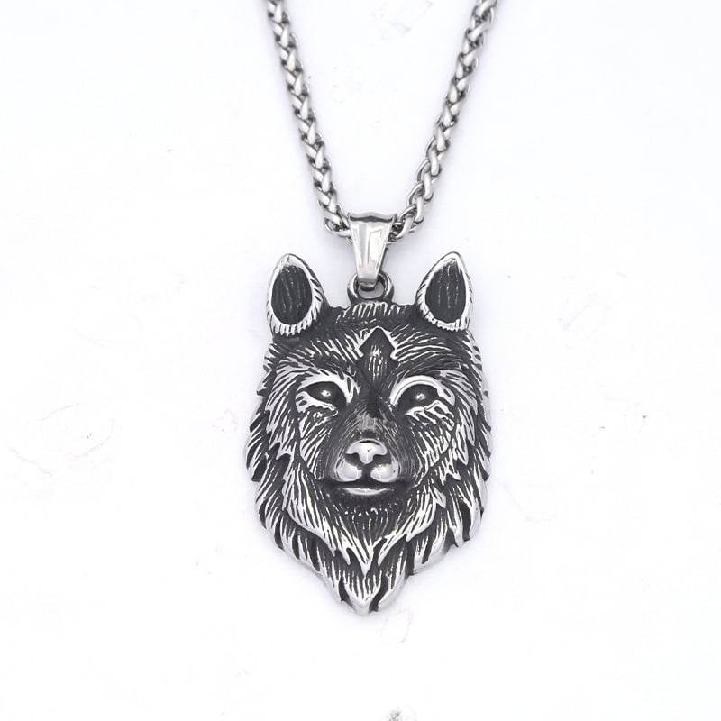 wolf head stainless steel pendant accessories - Price Value Store
