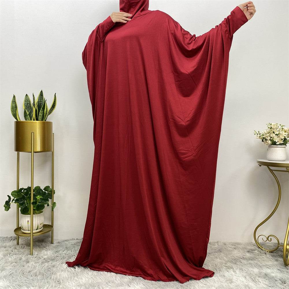 Solid-color batwing robe - Price Value Store