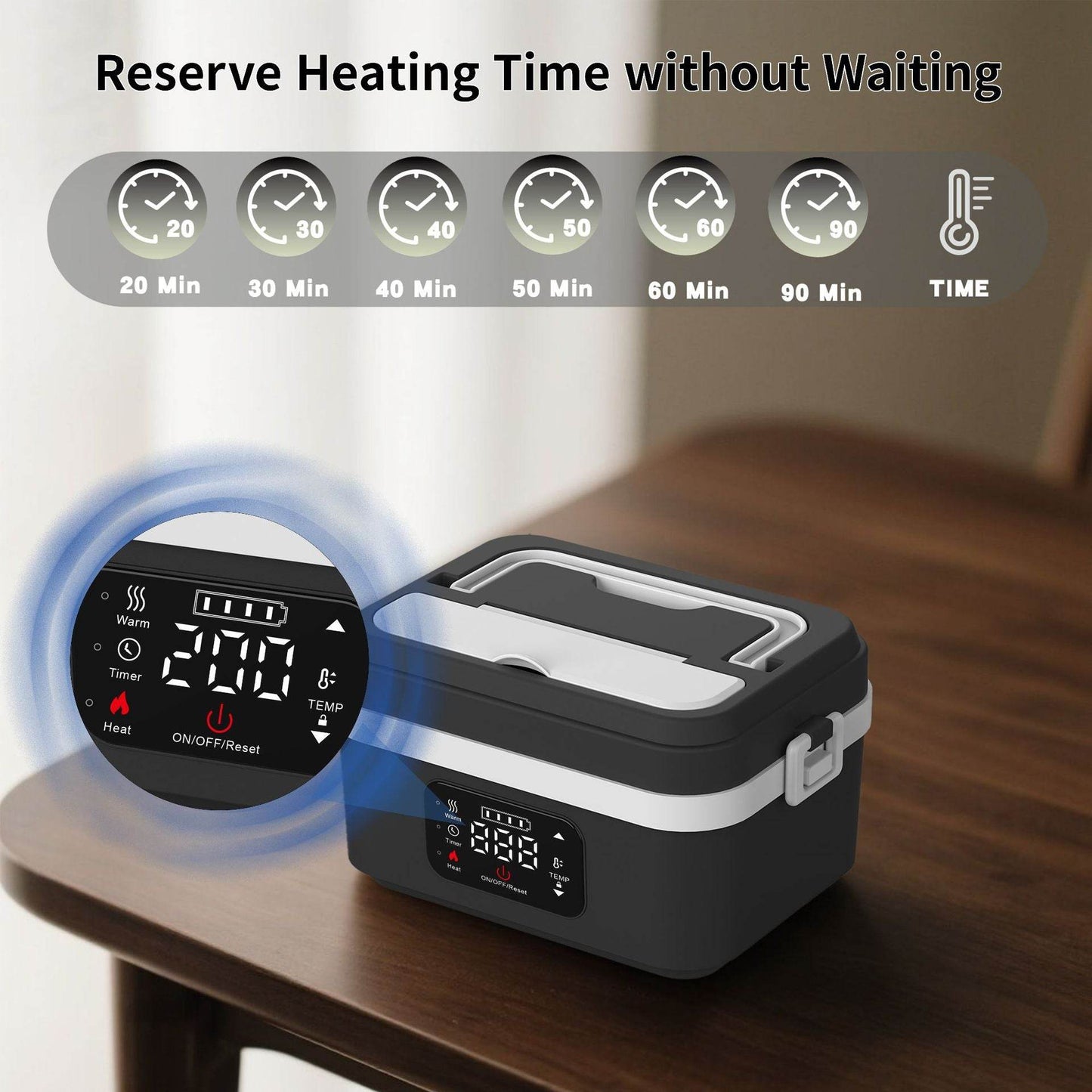 USB Charging Insulation Lunch Box with Wireless Heating - Price Value Store