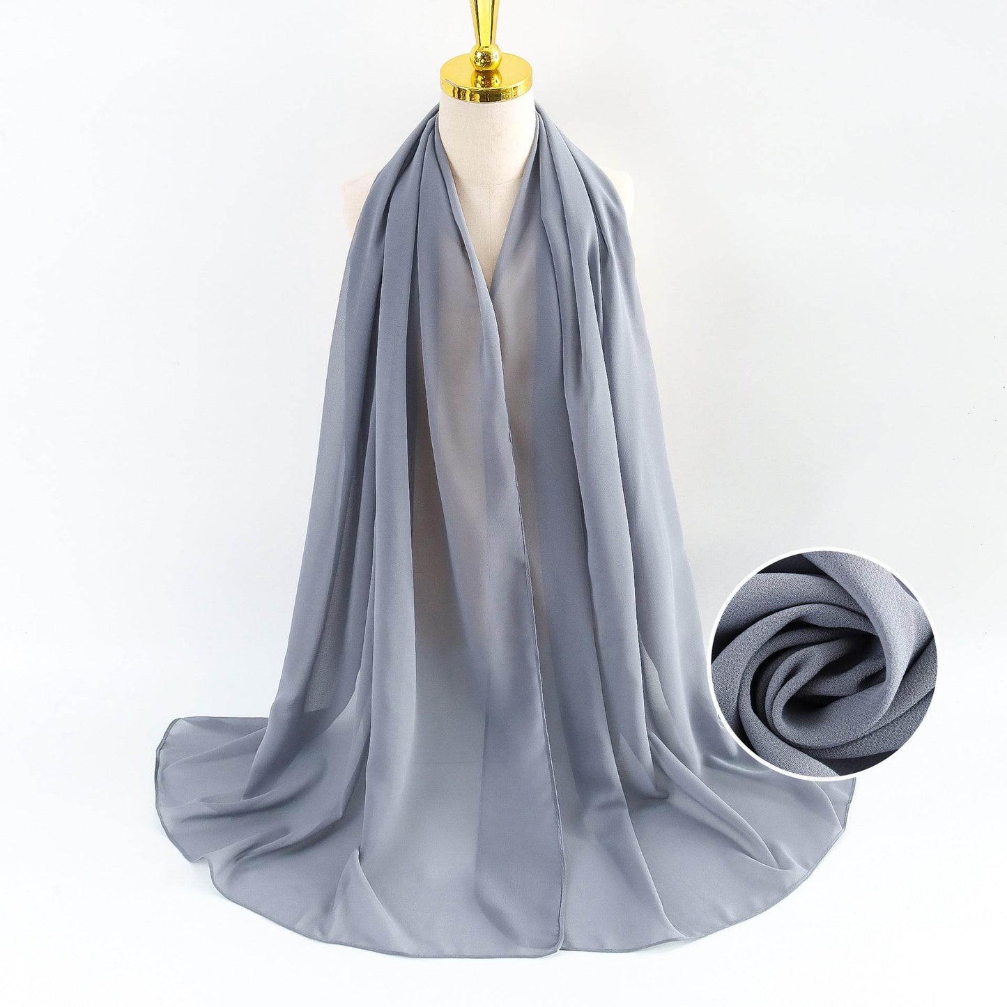Elegant Pearl Chiffon Scarf for Women - Price Value Store