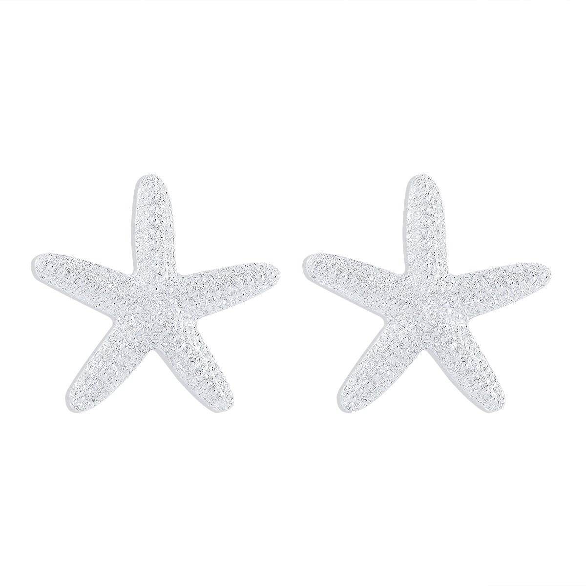 Personalized conch and starfish pendant necklace earrings - Price Value Store