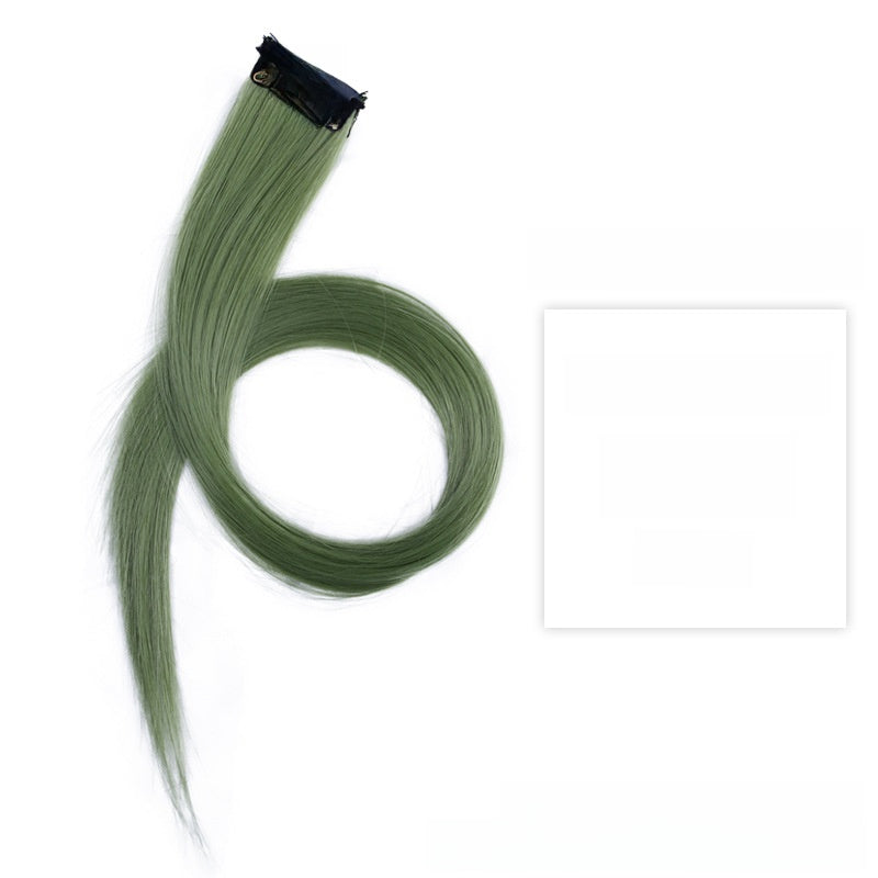 Colorful Hair Extension Piece High Temperature Silk